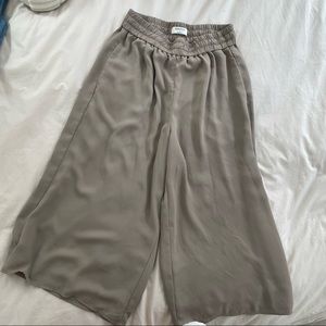 Aritzia Babaton Wide Leg Culottes Olive Brown